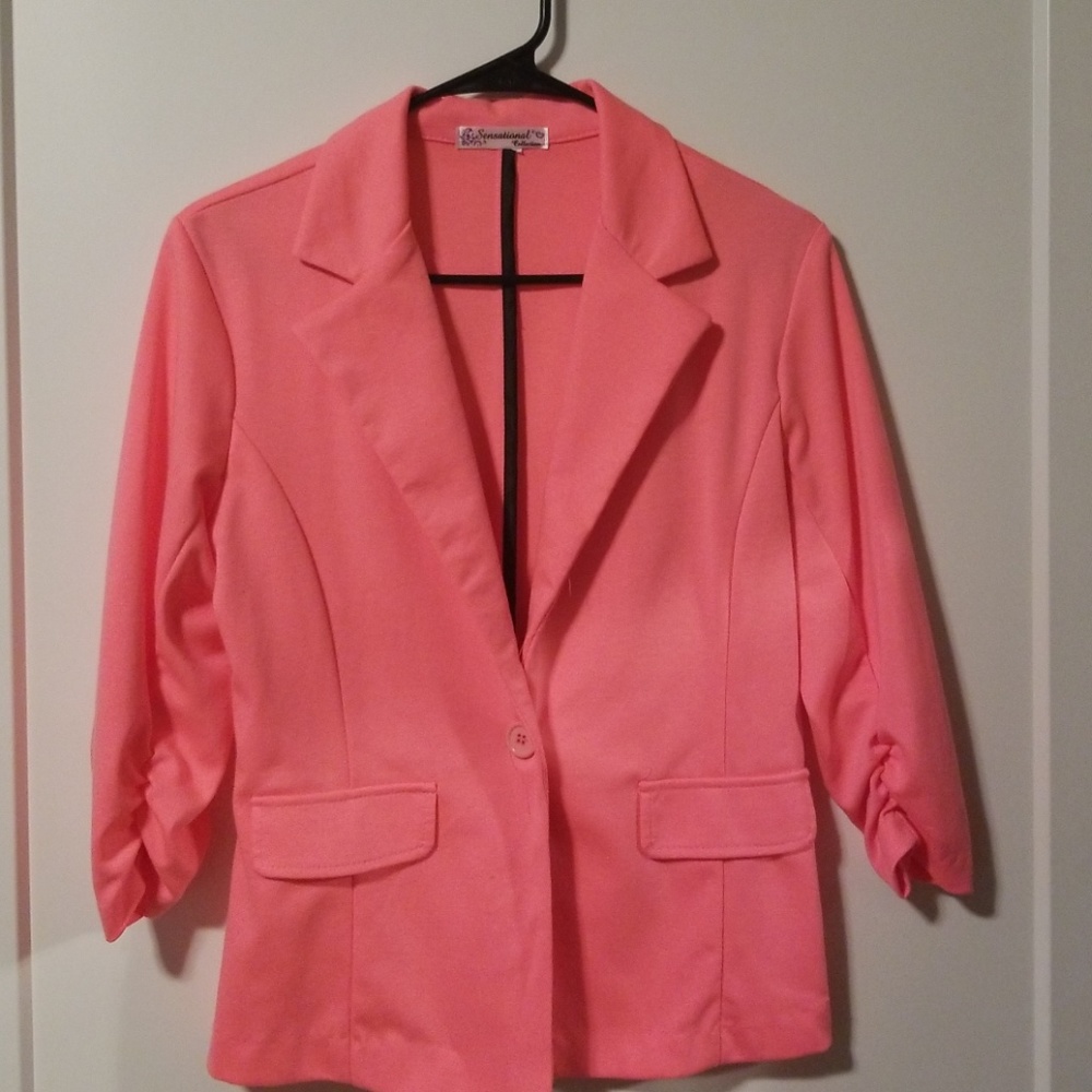Bright pink blazer